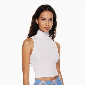 New with tags Aritzia Sunday Best white turtleneck crop tank
